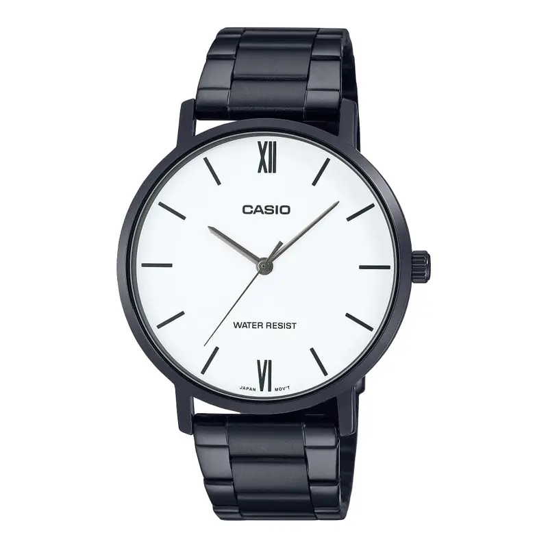 Casio General Mtp-Vt01b-7Budf-P White Dial Stainless Steel Men Watch 1