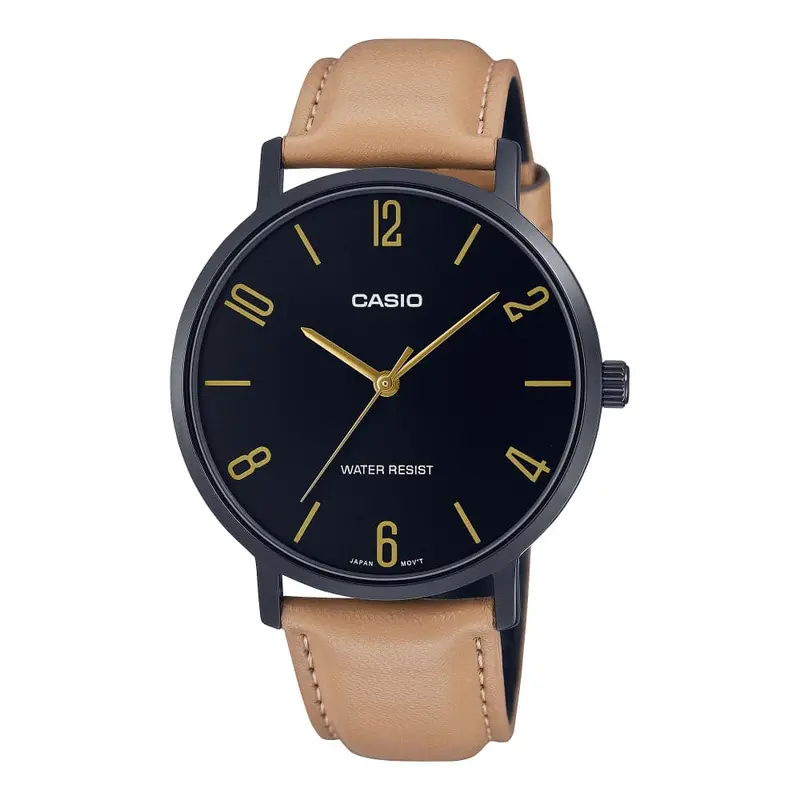 Casio General Mtp-Vt01bl-1Budf Brown Leather Men's Watch 1