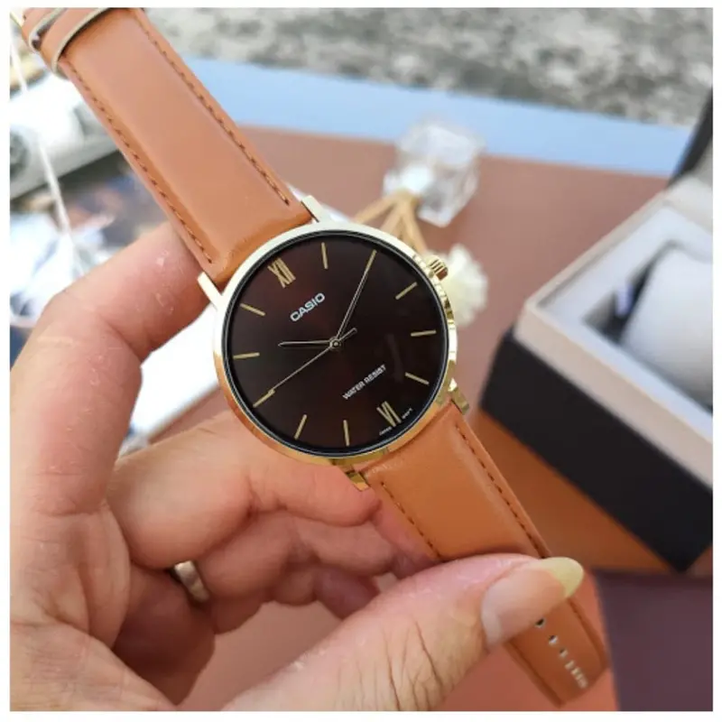Casio General Mtp-Vt01bl-5Budf-P Leather Men Watch 2