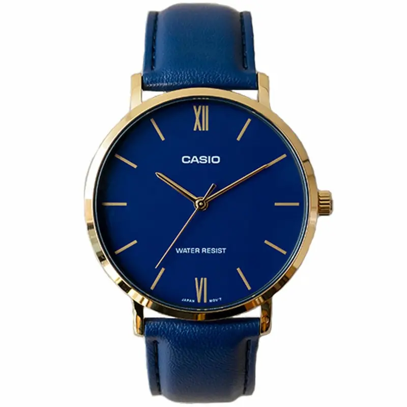 Casio General Mtp-Vt01gl-2B2udf Quartz Blue Leather Men's Watch 1