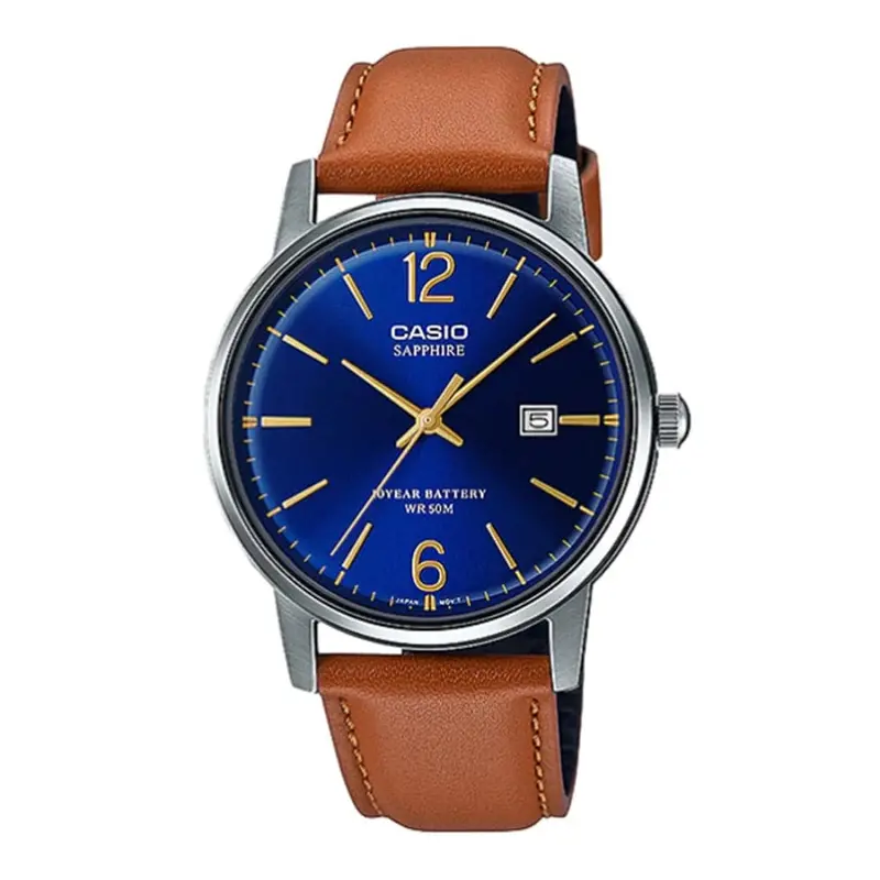 Casio General Mts-110L-2Avdf-P Brown Leather Men Watch 1