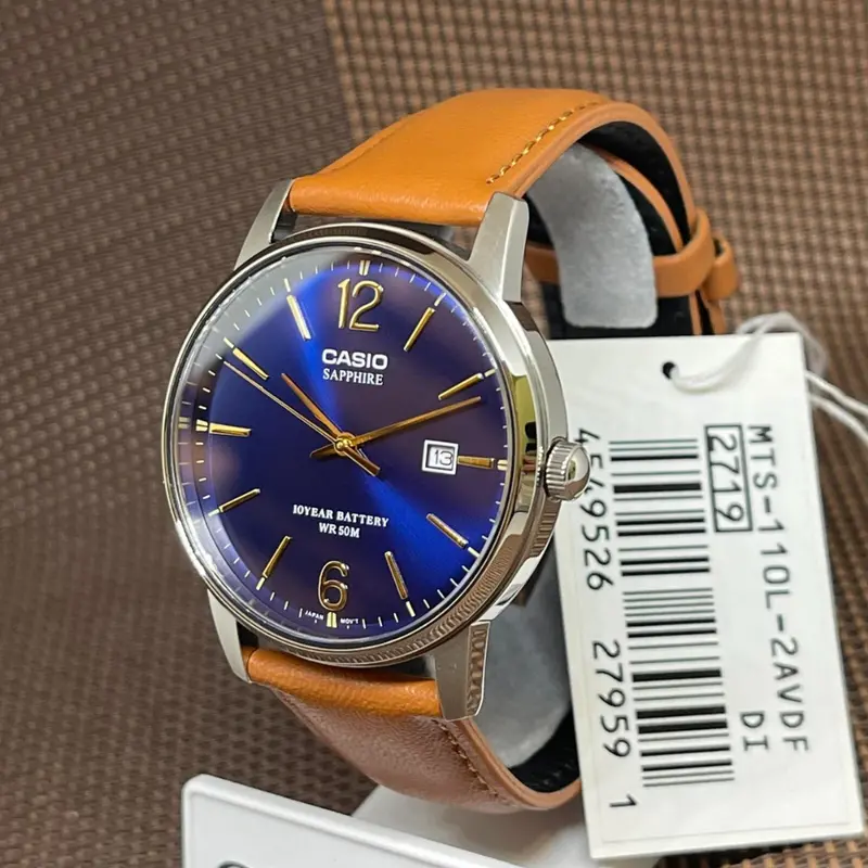 Casio General Mts-110L-2Avdf-P Brown Leather Men Watch 2