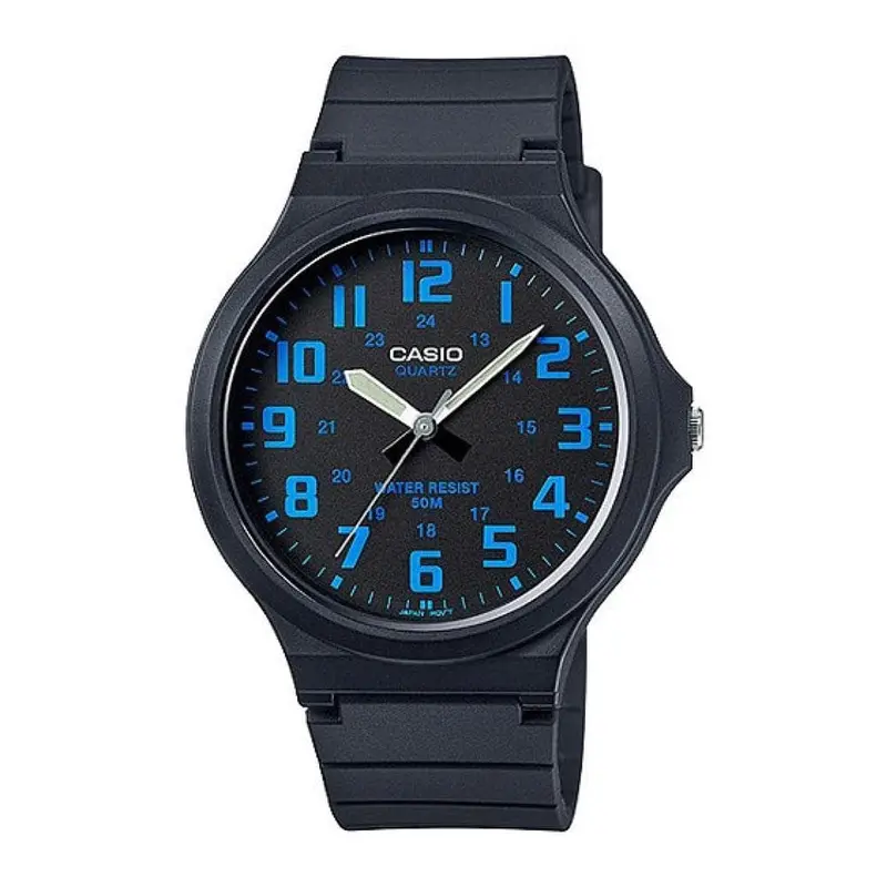Casio General Mw-240-2Bvdf-P Black Resin Strap Men Watch 1
