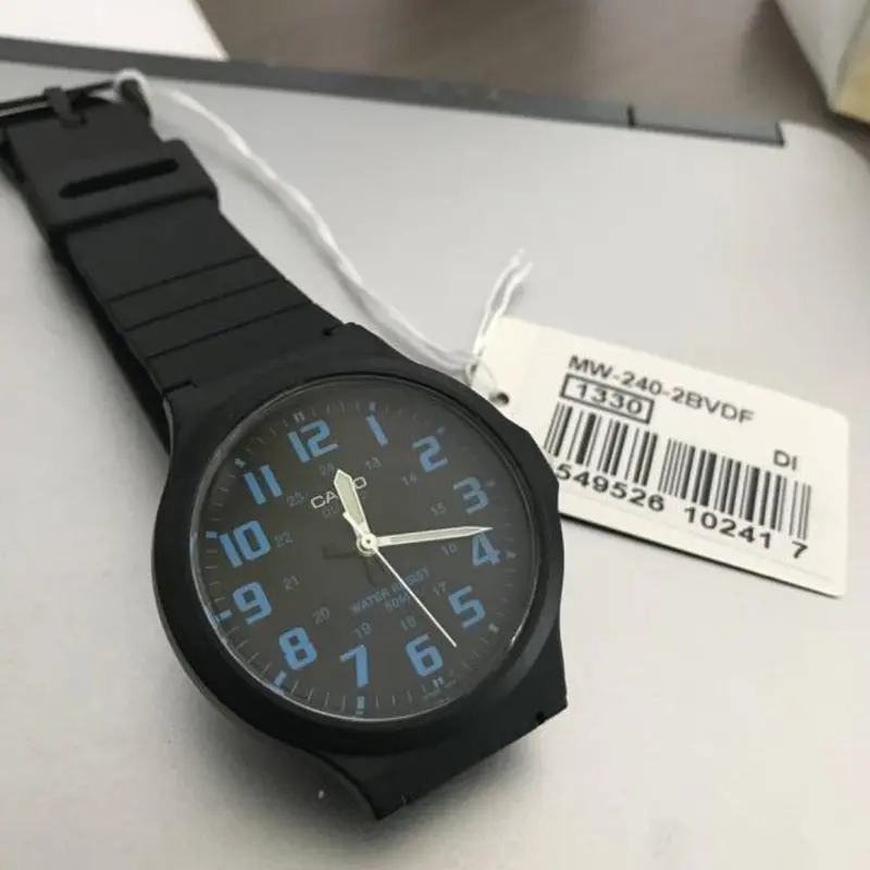 Casio General Mw-240-2Bvdf-P Black Resin Strap Men Watch 2