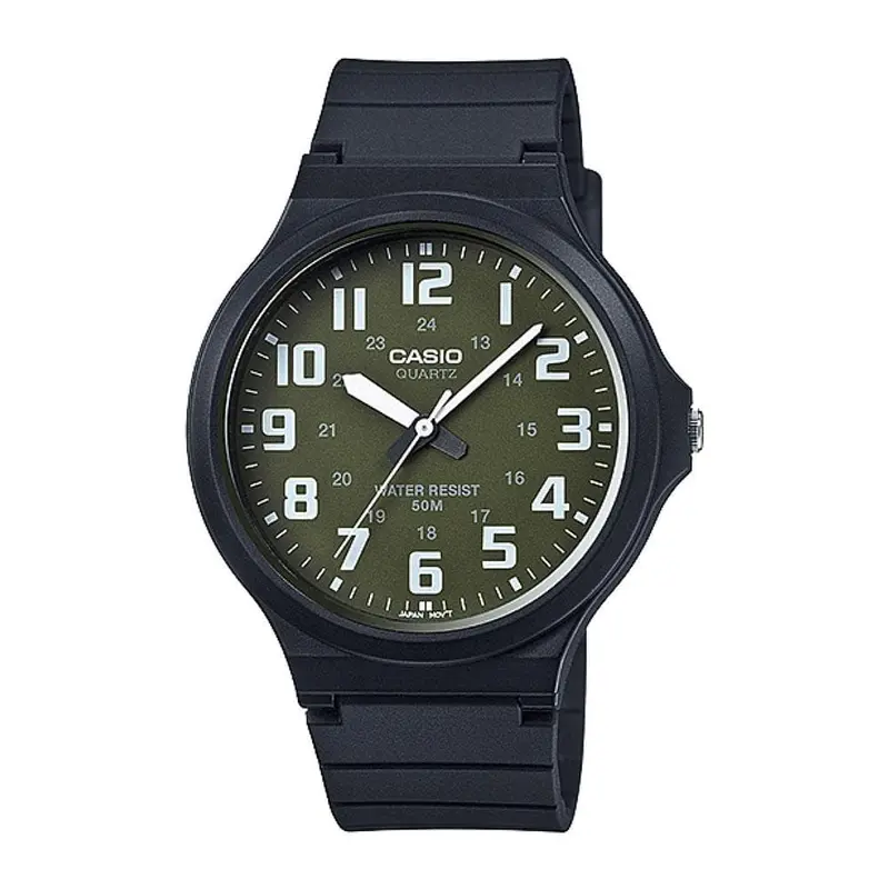 Casio General Mw-240-3Bvdf-P Quartz Black Resin Men's Watch 1
