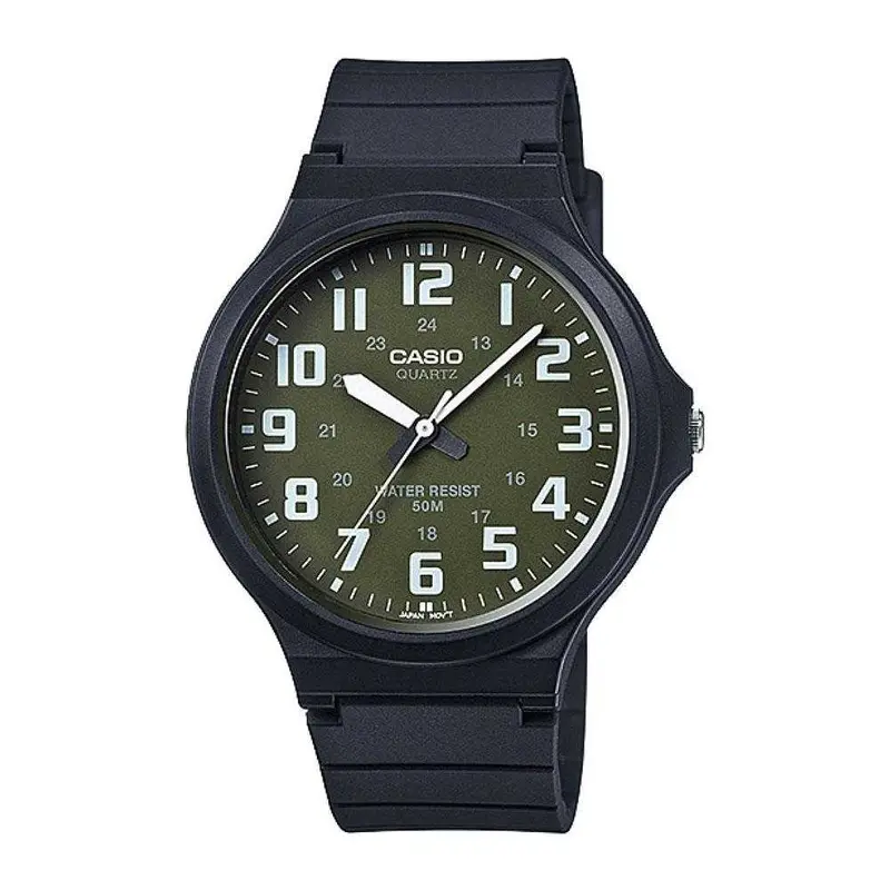 Casio General Mw-240-3Bvdf Quartz Black Resin Men's Watch 1