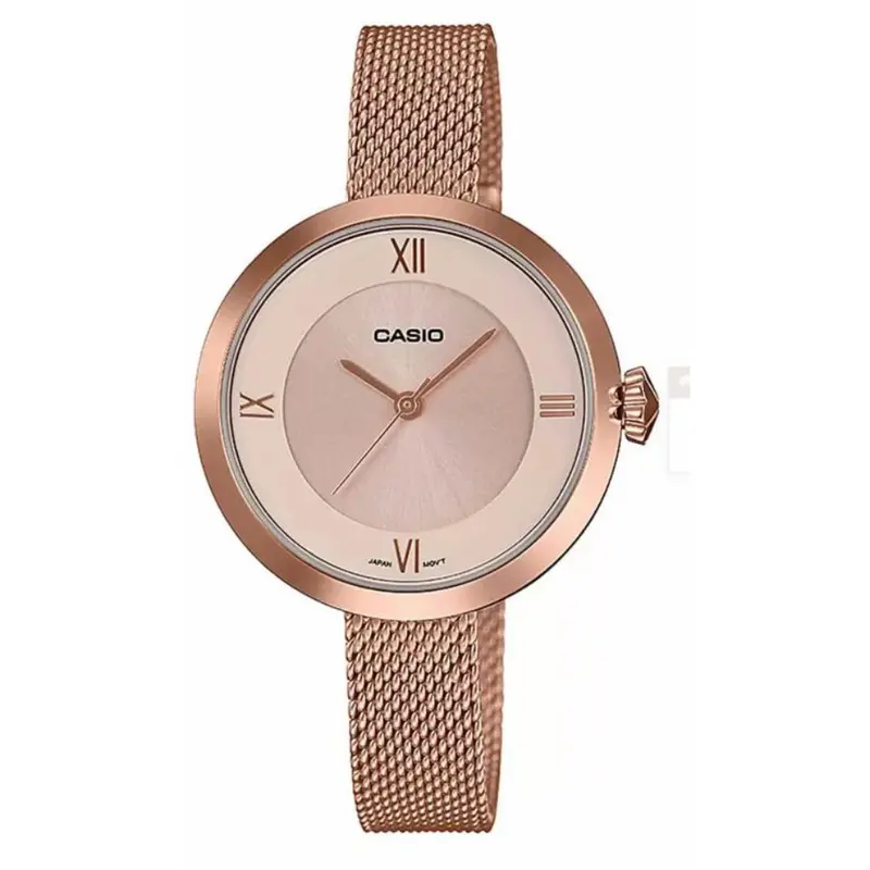 Casio General Pink Gold Stainless Steel Strap Women Watch Ltp-E154mpg-4Adf-P 1
