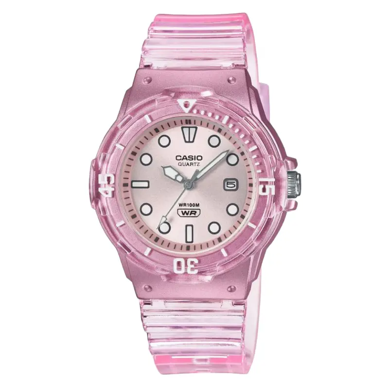 Casio General Pink Transparent Resin Strap Women Watch Lrw-200Hs-4Evdf 1