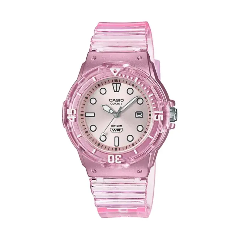 Casio General Pink Transparent Resin Strap Women Watch Lrw-200Hs-4Evdf-P 1