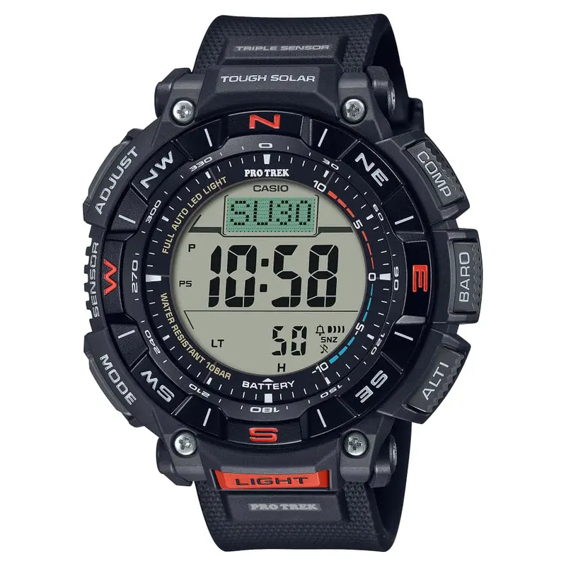 Casio General Pro Trek Digital Black Resin Strap Men Watch Prg-340-1Dr-P 1