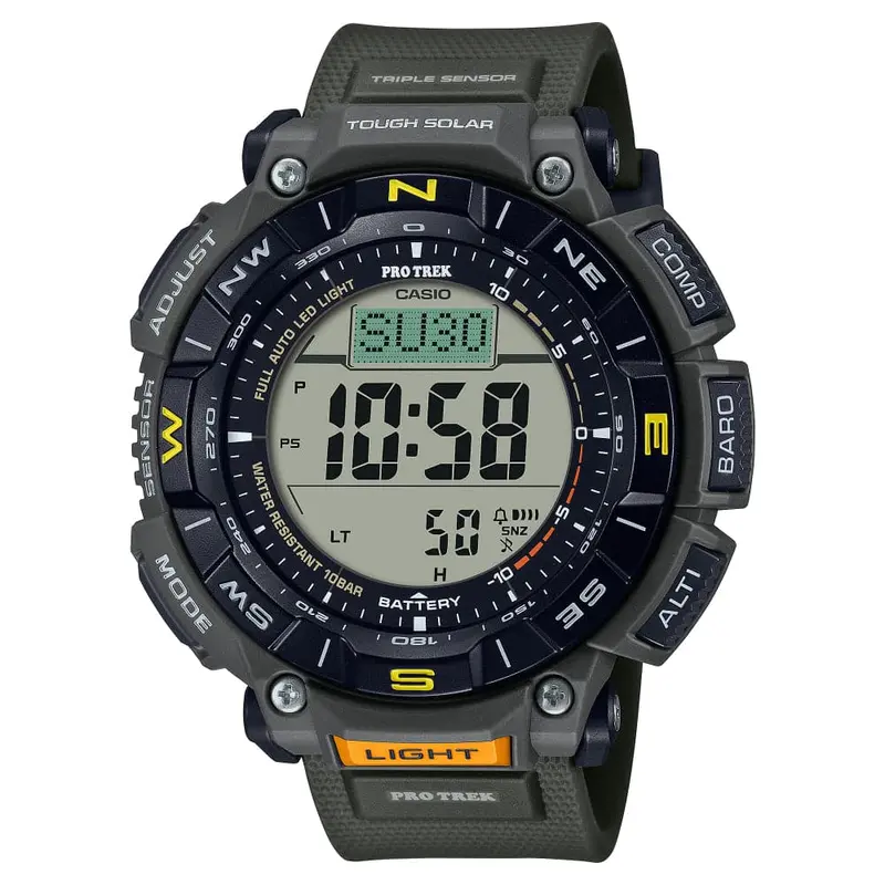 Casio General Pro Trek Digital Green Urethane Strap Men Watch Prg-340-3Dr-P 1