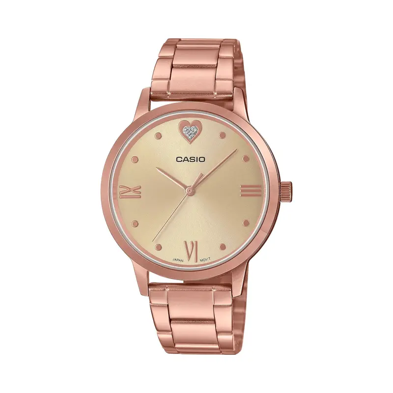 Casio General Quartz  Ltp-2022Vpg-9Cdr Rose Gold  Valentine Love Women's Watch 1