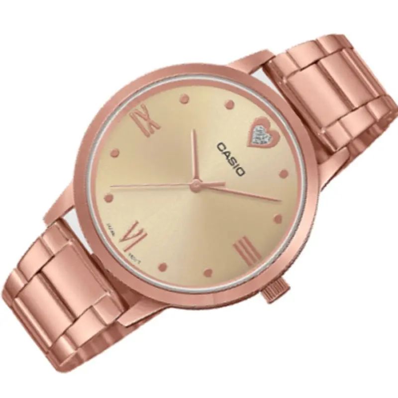 Casio General Quartz Ltp-2022Vpg-9Cdr Rose Gold Valentine Love Women's Watch 2