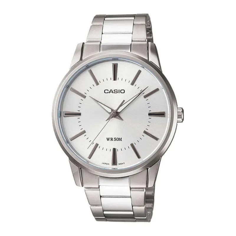 Casio General Silver Dial And Stainless Steel Strap Men Watch Mtp-1303D-7Avdf 1