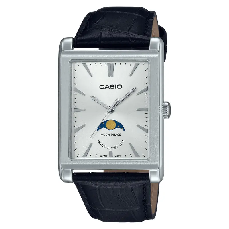 Casio General Silver Dial Blue Leather Strap Men Watch Mtp-M105l-7Avdf-P 1