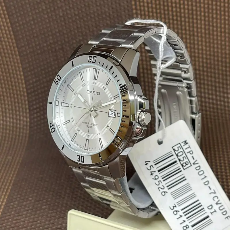Casio General Silver Dial Stainless Steel Strap Men Watch Mtp-V004d-7Cudf-P 2
