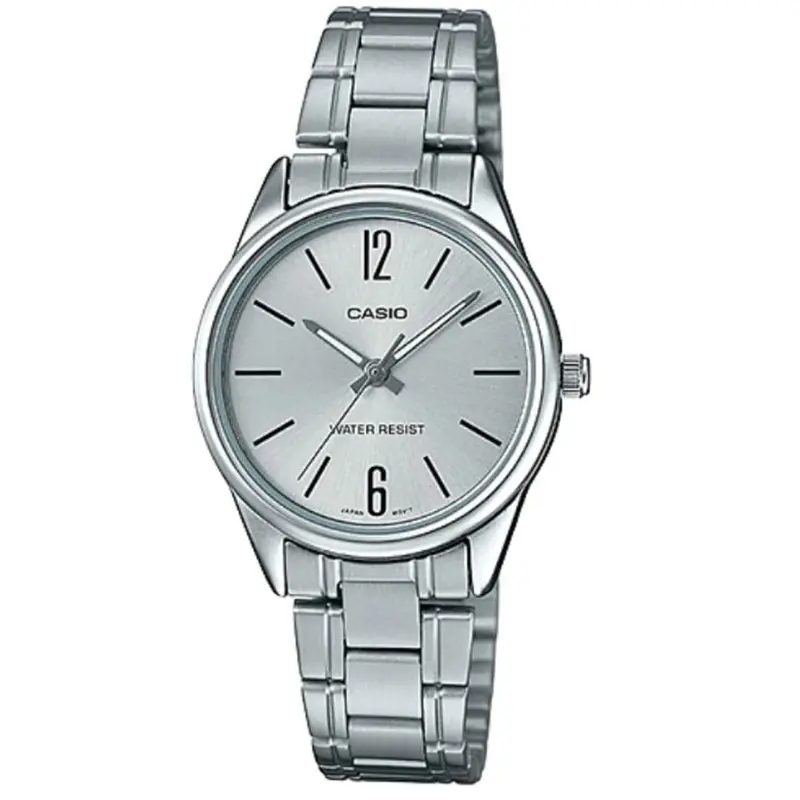 Casio General Silver Dial Stainless Steel Strap Unisex Watch Ltp-V005d-7Budf-P 1