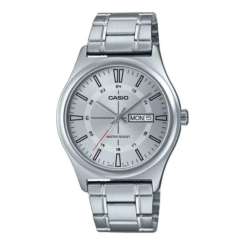 Casio General Silver Dial Stainless Steel Strap Unisex Watch Mtp-V006d-7Cvdf-P 1