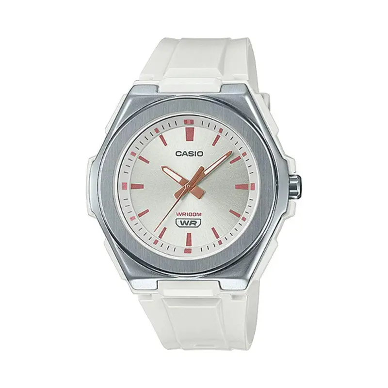 Casio General Silver Dial With White Resin Strap Women Watch Lwa-300H-7Evdf-P 1