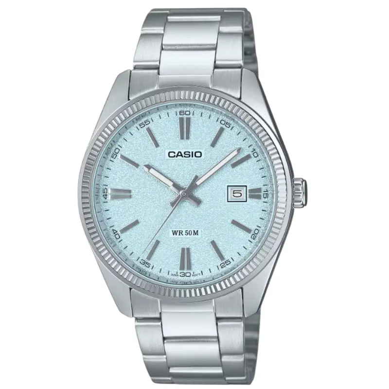 Casio General Silver Stainless Steel Strap Men Watch Mtp-1302Da With P Series 3