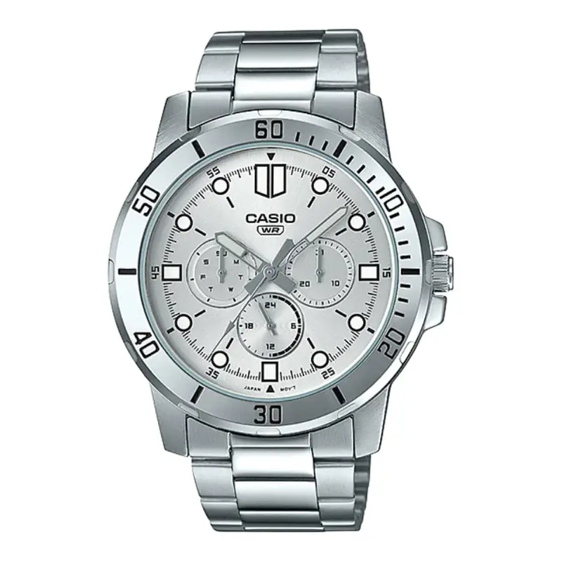 Casio General Silver Stainless Steel Strap Men Watch Mtp-Vd300d-7Eudf-P 1