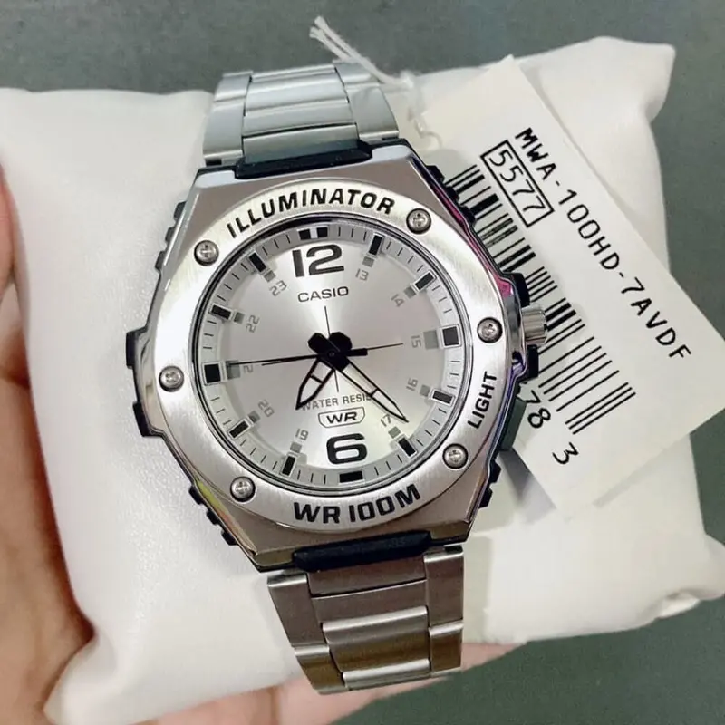 Casio General Silver Stainless Steel Strap Men Watch Mwa-100Hd-7Avdf 2