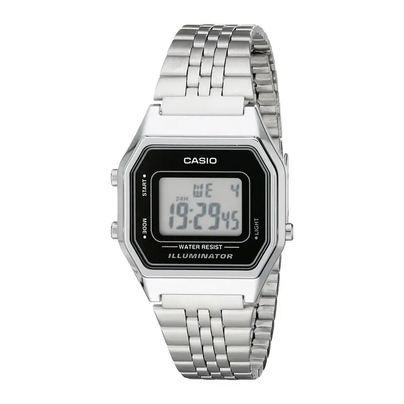 Casio General Silver Stainless Steel Strap Unisex Watch La680wa-1Df-P 1