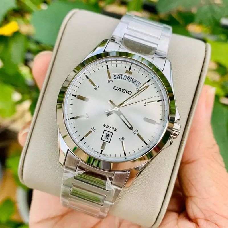 Casio General Stainless Steel Strap Men Watch Mtp-1370D With P Series 2