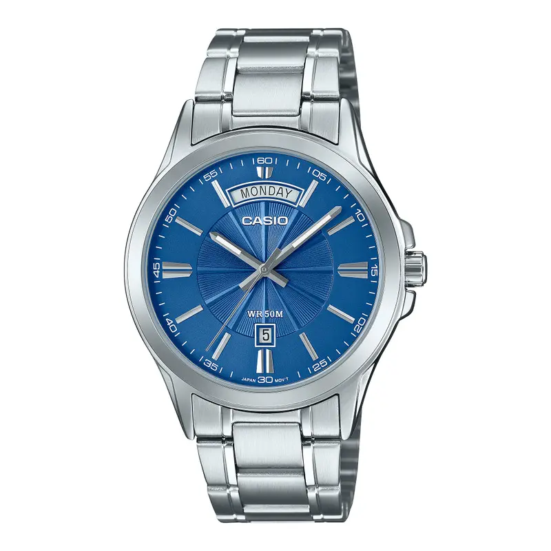 Casio General Stainless Steel Strap Men Watch Mtp-1381D With P Series 1