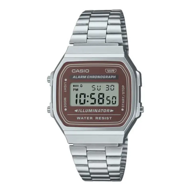 Casio General Stainless Steel Vintage Digital Brown Dial Unisex Watch A168wa-5Adf-P 1