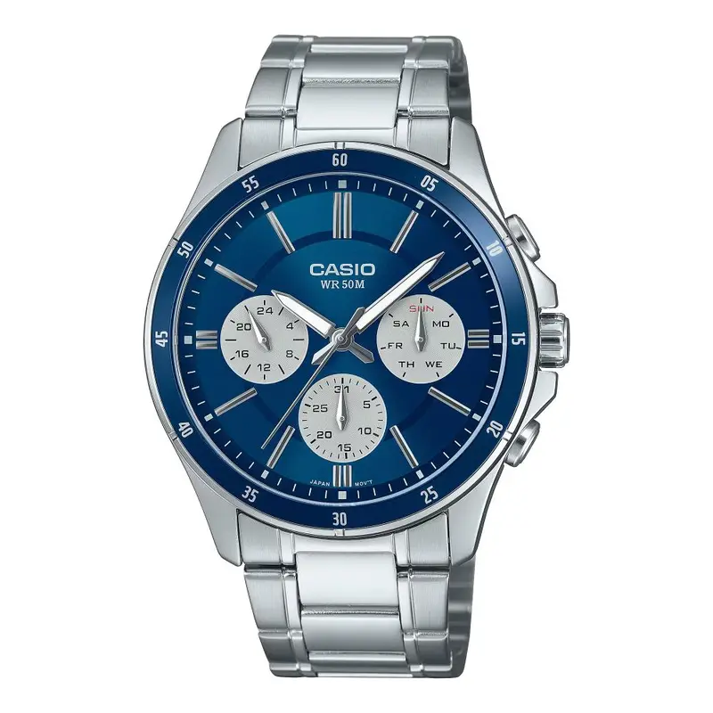 Casio General Standard Chronograph Stainless Steel Men's Watch Mtp-1374D-2A3vdf 1