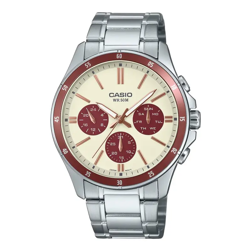 Casio General Standard Chronograph Stainless Steel Men's Watch Mtp-1374D-5A2vdf 1
