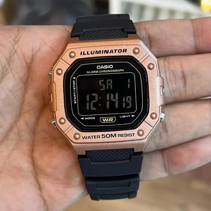 Casio General Standard Digital Black Resin Strap Men's Watch W-218Hm-5Bvdf 2