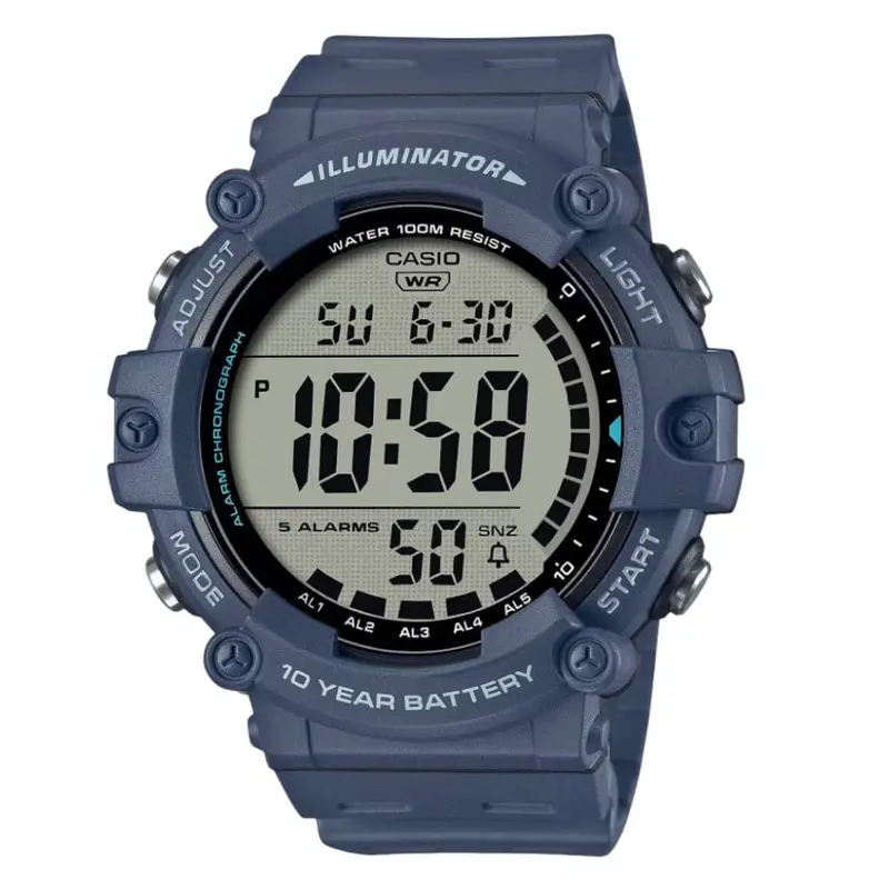 Casio General Standard Digital Blue Resin Strap Men Watch Ae-1500Wh-2Avdf 1