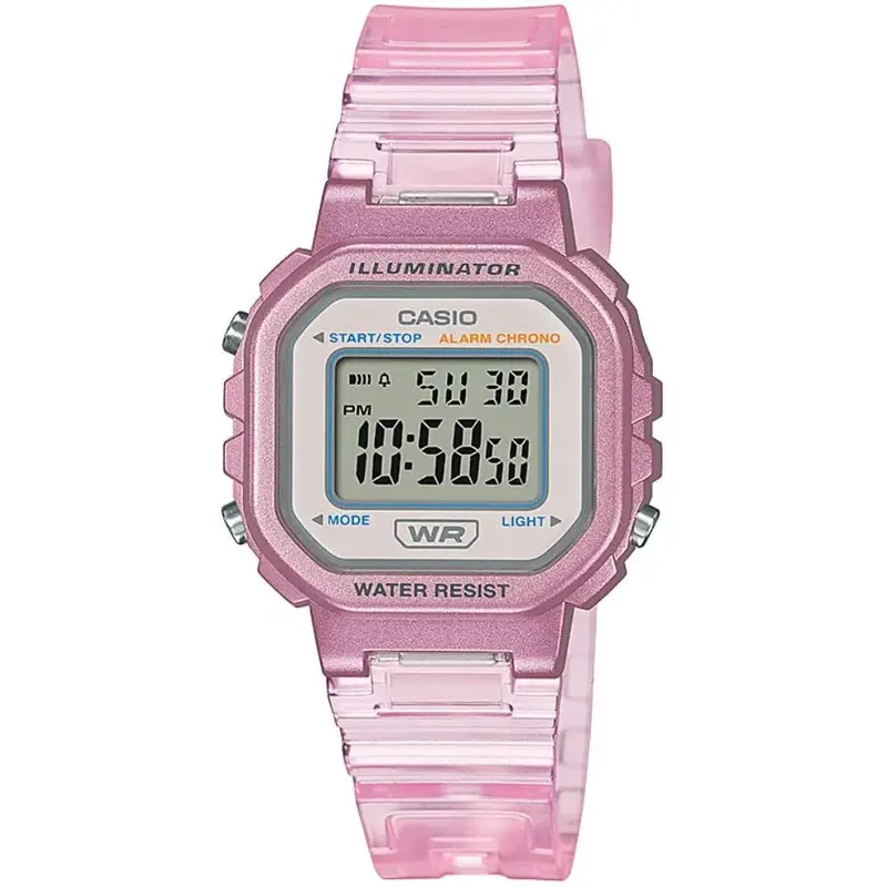 Casio General Transparent Dial And Pink Resin Strap Women Watch La-20Whs-4Adf 1