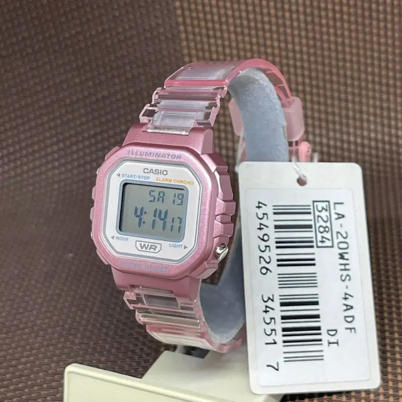 Casio General Transparent Dial And Pink Resin Strap Women Watch La-20Whs-4Adf-P 2