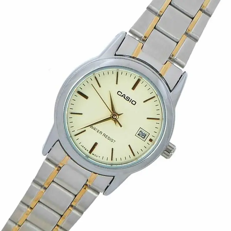 Casio General Two-Tone Stainless Steel Strap Women Watch Ltp-V002sg-9Audf-P 2