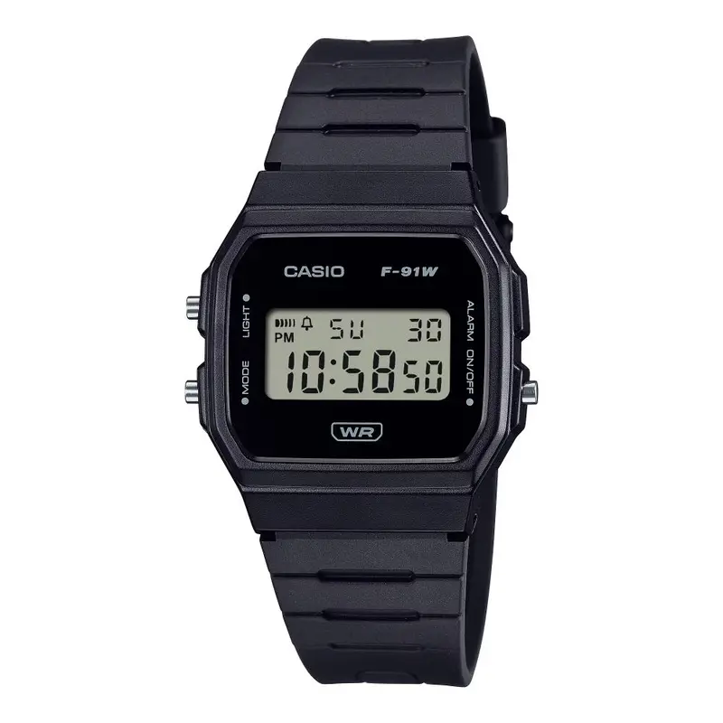 Casio General Vintage Digital Black Resin Strap Unisex Watch F-91Wb-1Adf 1