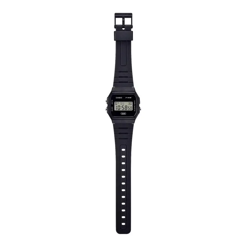Casio General Vintage Digital Black Resin Strap Unisex Watch F-91Wb-1Adf 2
