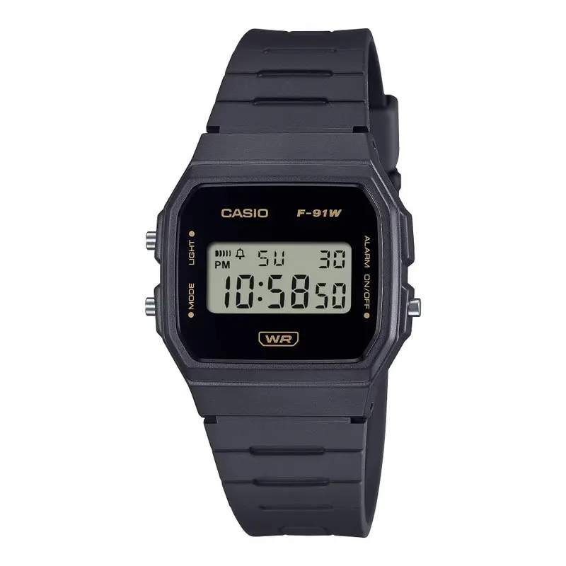 Casio General Vintage Digital Black Resin Strap Unisex Watch F-91Wb-8Adf-P 1