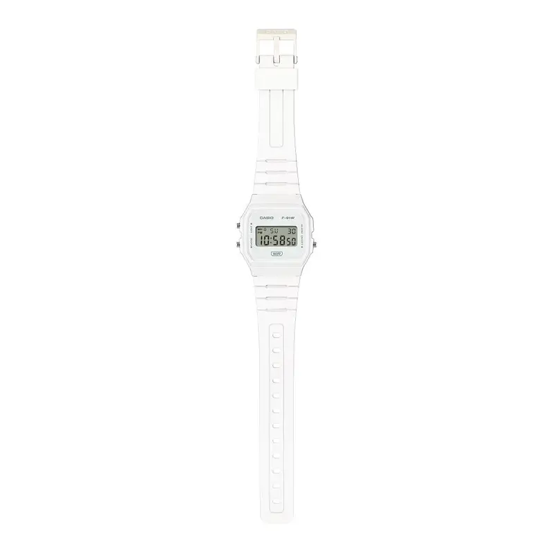Casio General Vintage Digital White Resin Strap Unisex Watch F-91Wb-7Adf 2