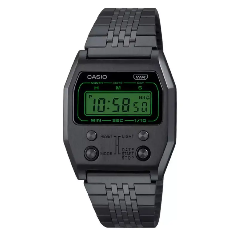 Casio General Vintage Series Digital Black Stainless Steel Men's Watch A1100b-1Df-P 1