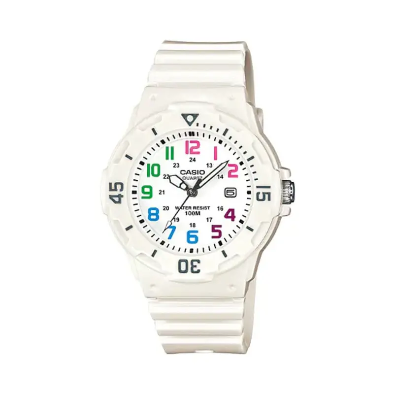Casio General White Dial And Resin Strap Unisex Watch Lrw-200H-7B2vdf 1
