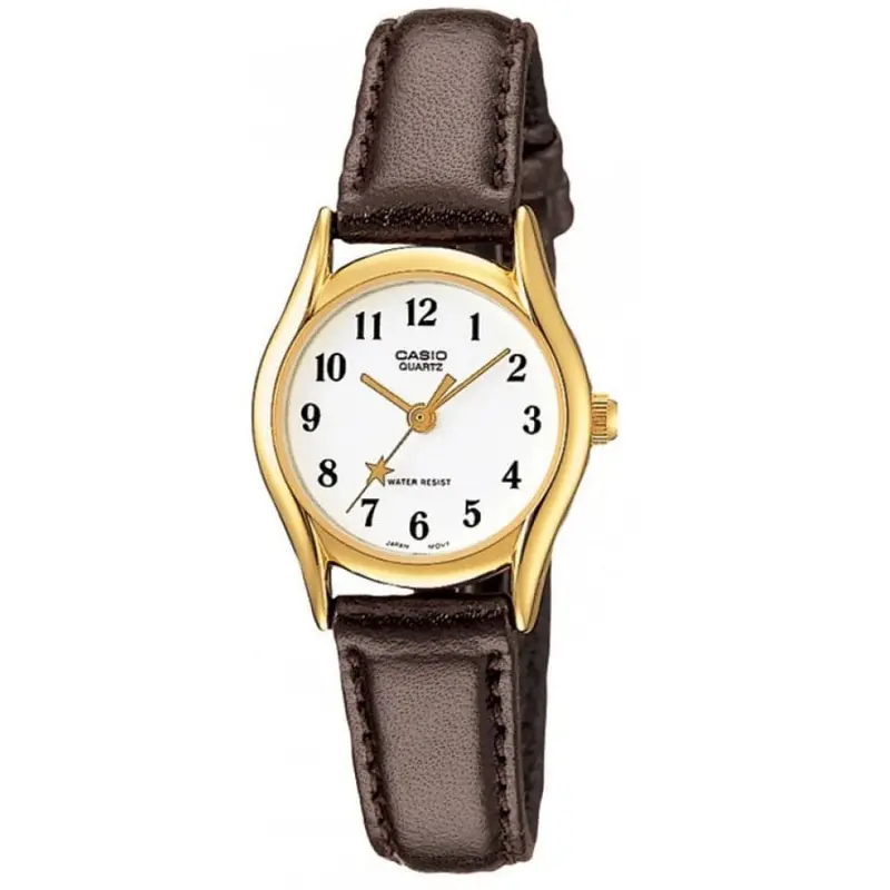 Casio General White Dial Brown Leather Strap Women Watch Ltp-1094Q-7B4rdf-P 1