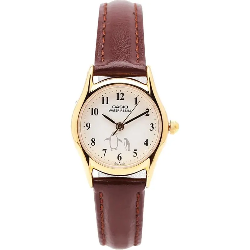 Casio General White Dial Brown Leather Strap Women Watch Ltp-1094Q-7B6rdf-P 1