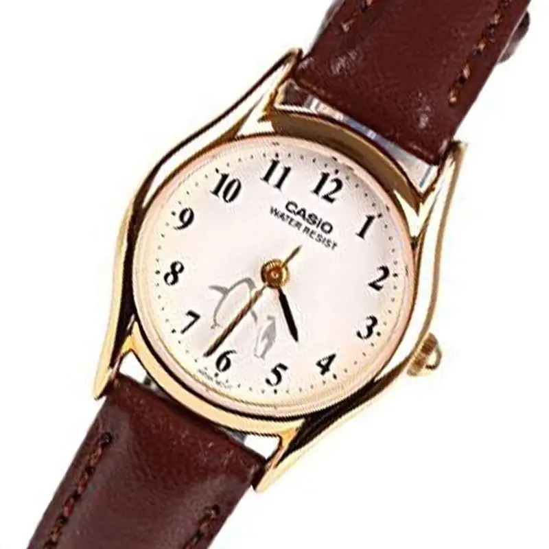Casio General White Dial Brown Leather Strap Women Watch Ltp-1094Q-7B6rdf-P 2