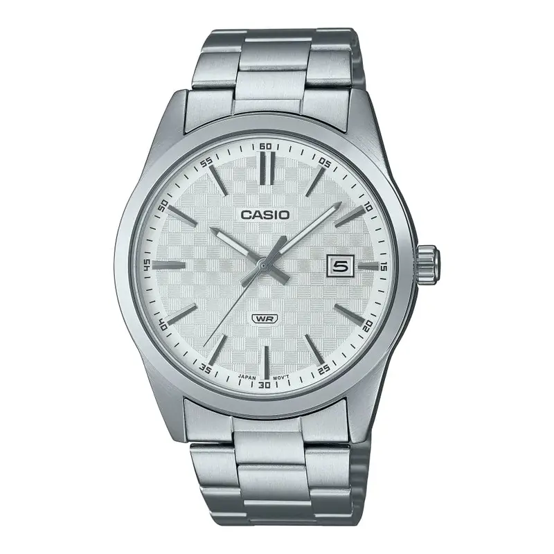 Casio General White Dial Silver Stainless Steel Strap Men Watch Mtp-Vd03d-7Audf-P 1
