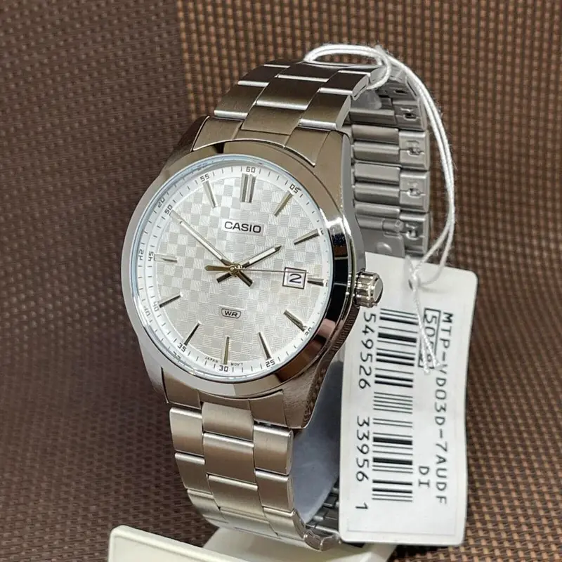 Casio General White Dial Silver Stainless Steel Strap Men Watch Mtp-Vd03d-7Audf-P 2