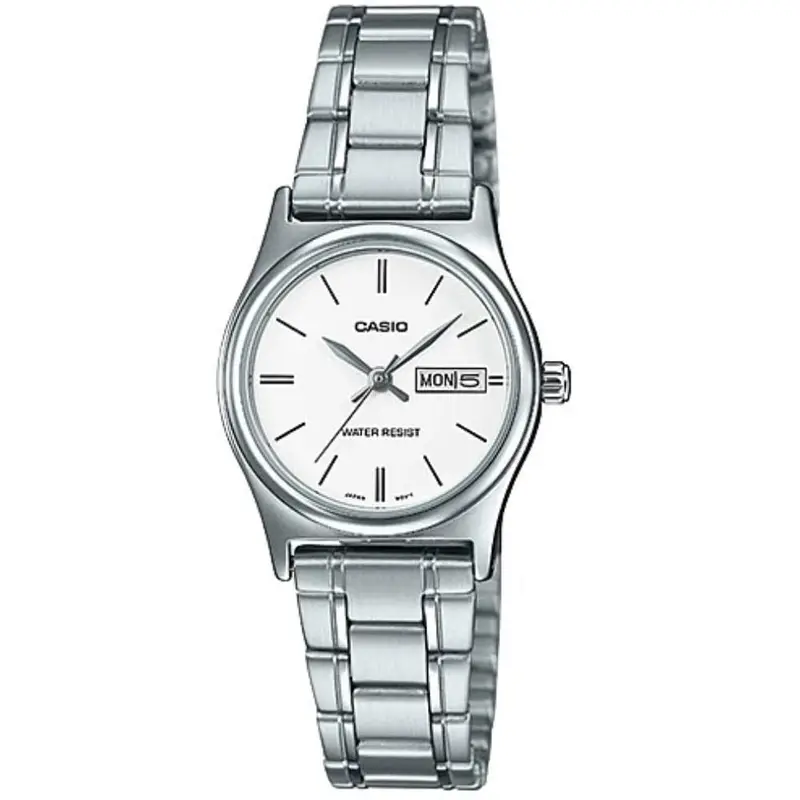Casio General White Dial Silver Stainless Steel Strap Unisex Watch Ltp-V006d-7B2udf-P 1