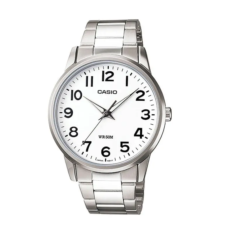 Casio General White Dial Silver Stainless Steel Strap Women Watch Mtp-1303D-7Bvdf-P 1